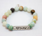 Love is Greather than Bar Bracelet