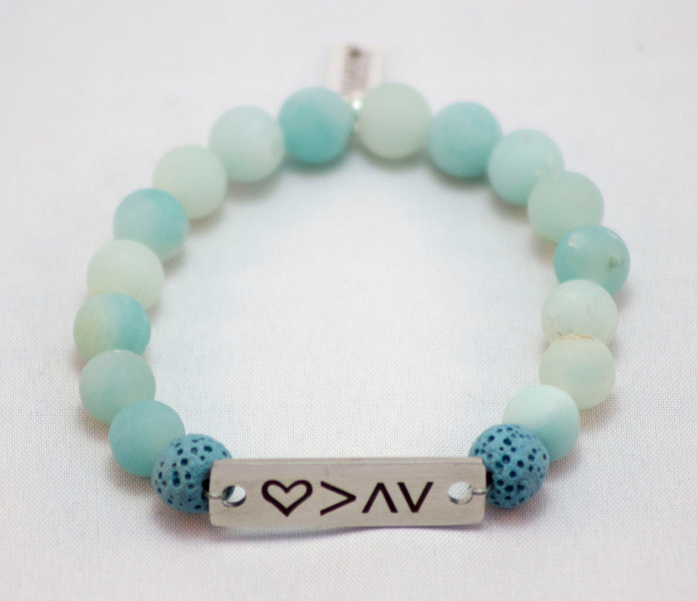 Love is Greather than Bar Bracelet